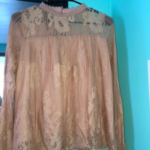 Lace long sleeve blous